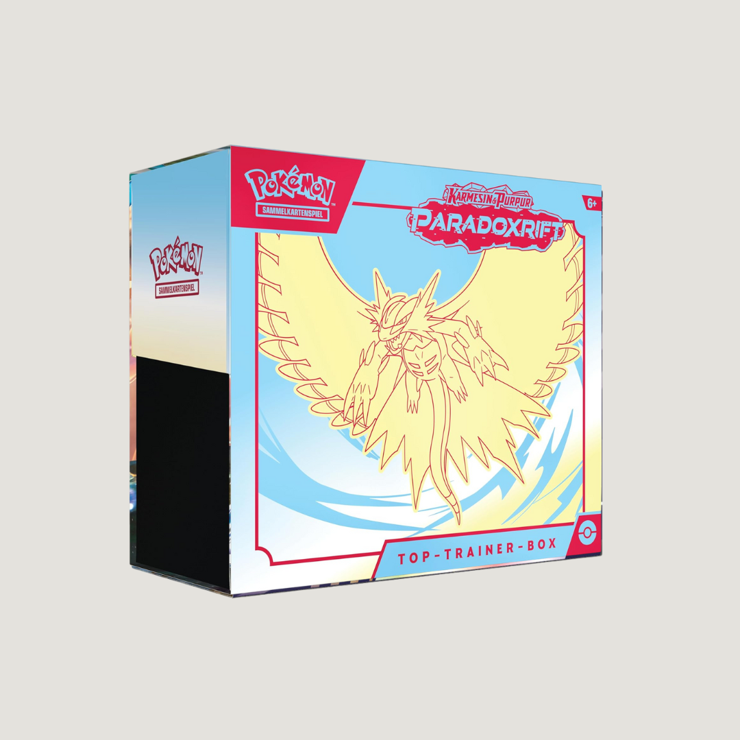 Pokémon Karmesin & Purpur Paradox Rift  Top Trainer Box Donnersichel