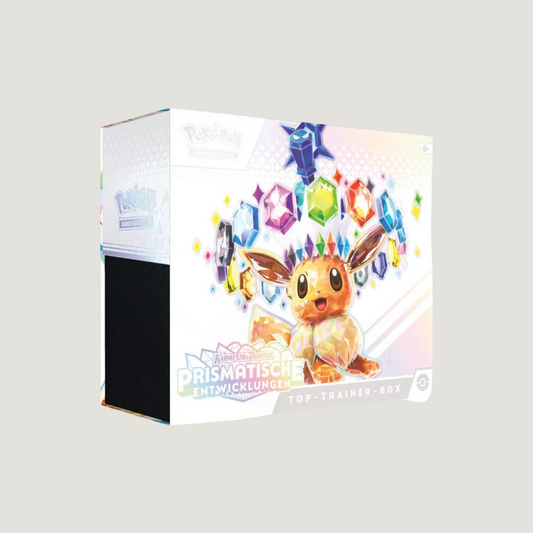 Pokémon  Prismatische Entwicklungen l Prismatic Evolutions Top Trainer Box