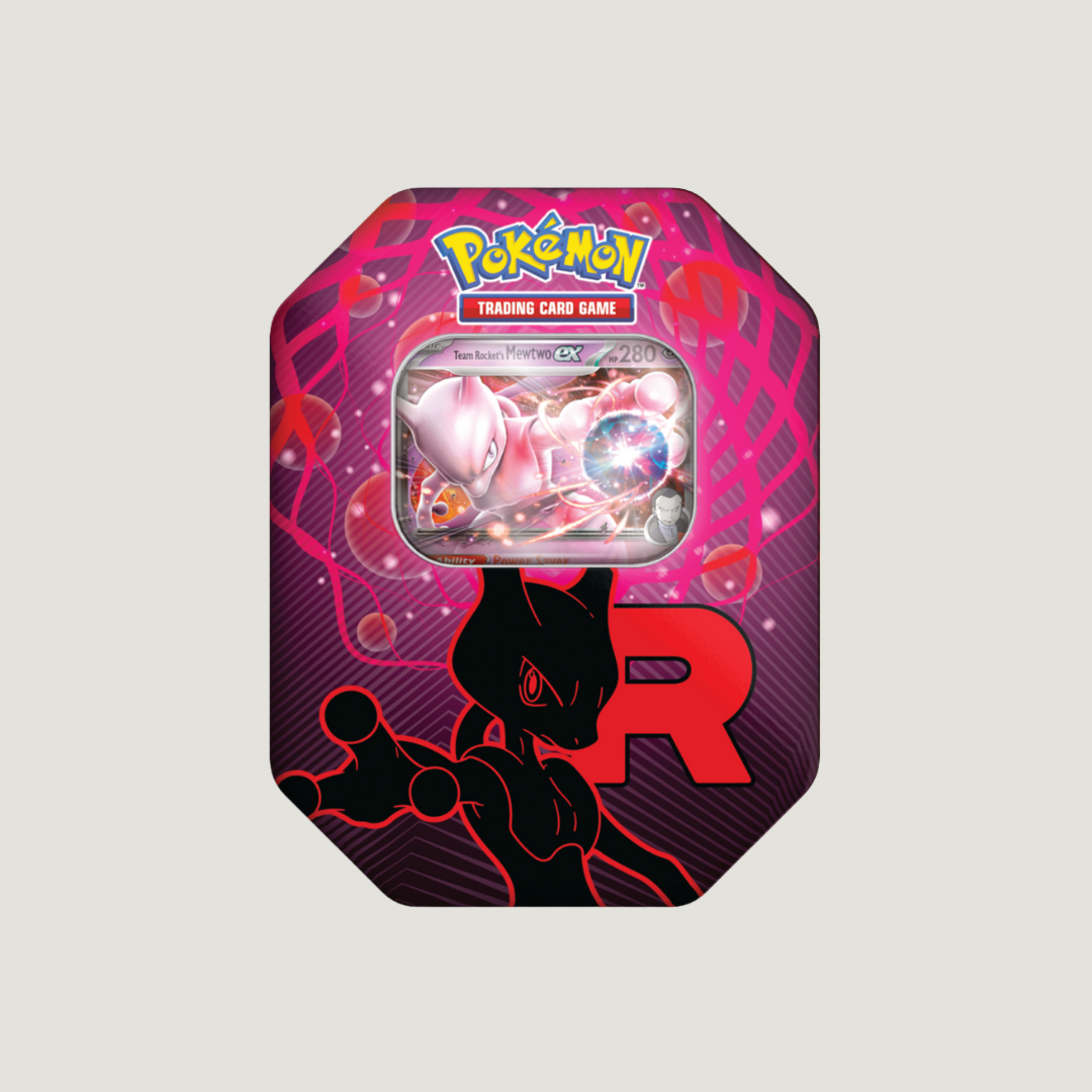 Pokémon Team Rocket Tin Box Mewtwo Fall 2025