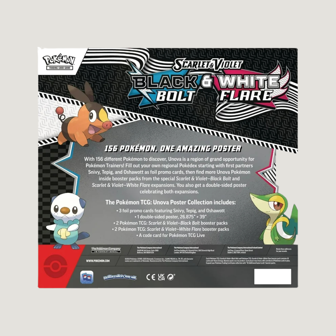 Pokémon Black Bolt  SV 10.5 Unova Poster Collection